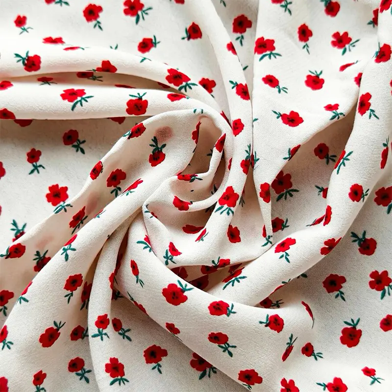 Tecido enrugado de rayon spandex