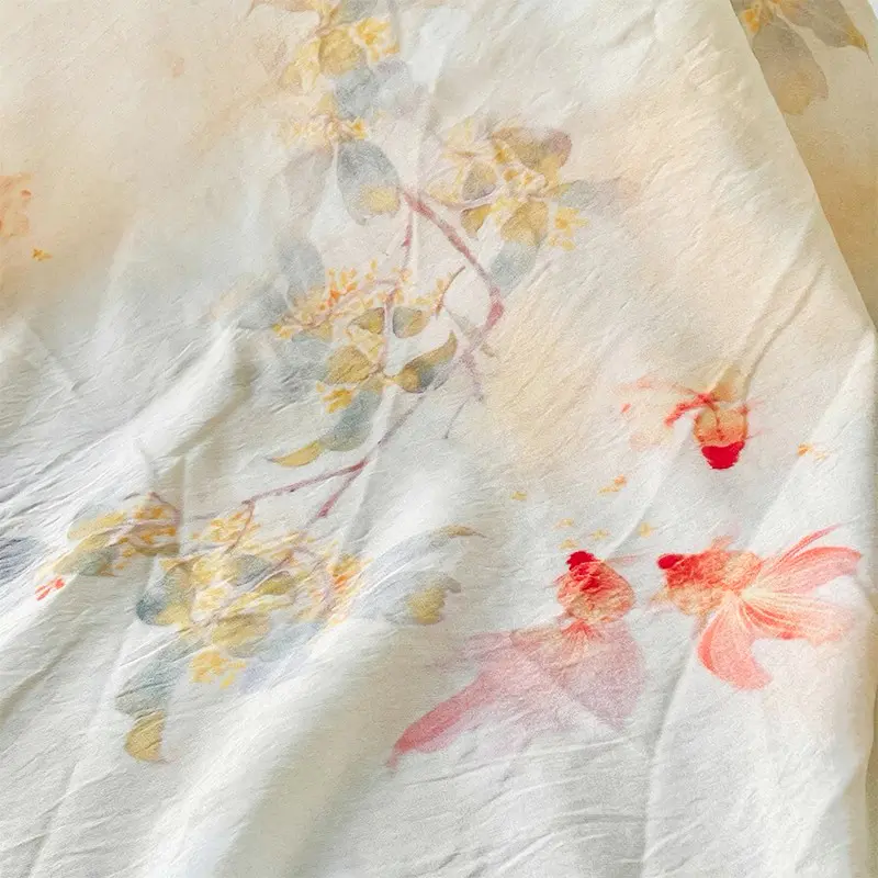 Tecido crepe de rayon monofilamento de alta torção